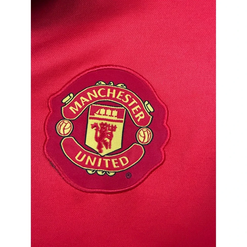 Nike Manchester United Track Jacket Mens Medium Red Black Full Zip Soccer MUFC